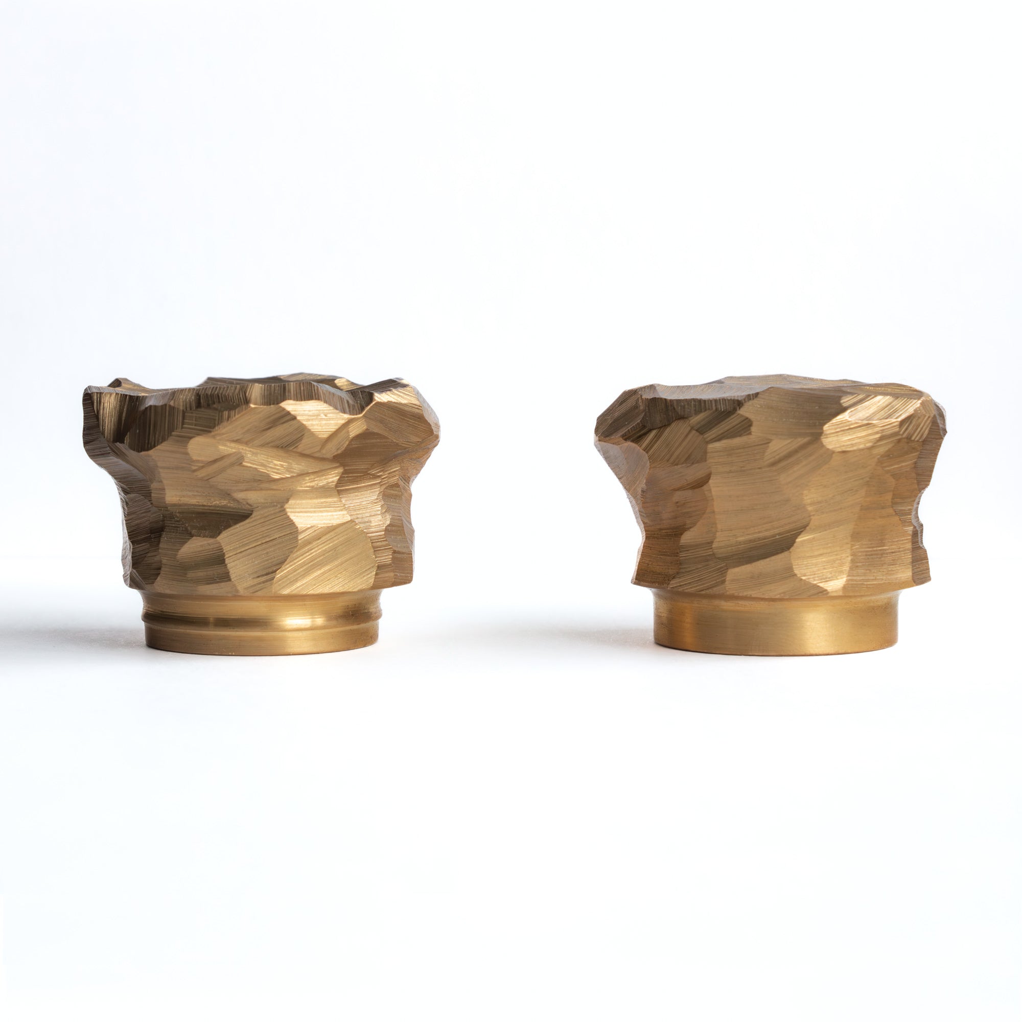 Textured brass knobs